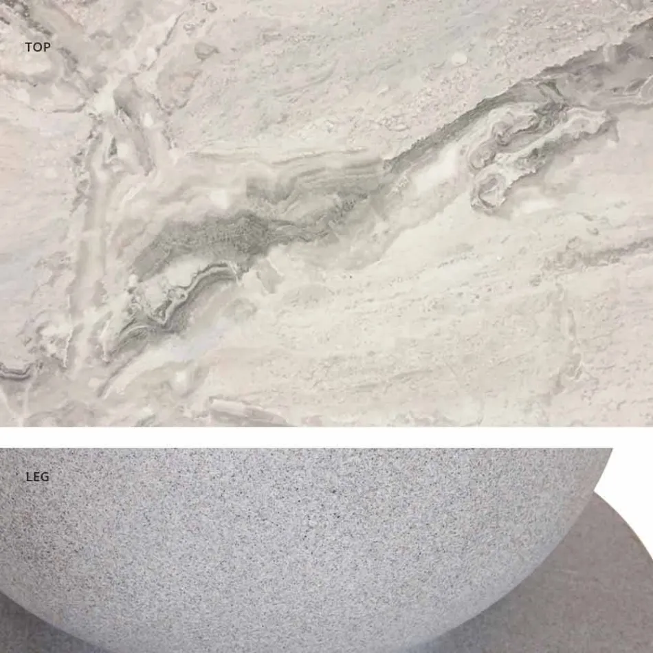 Mesa redonda de diseño clásico, Ø140 y tapa de HPL - Siglo XIX por Slide Viadurini