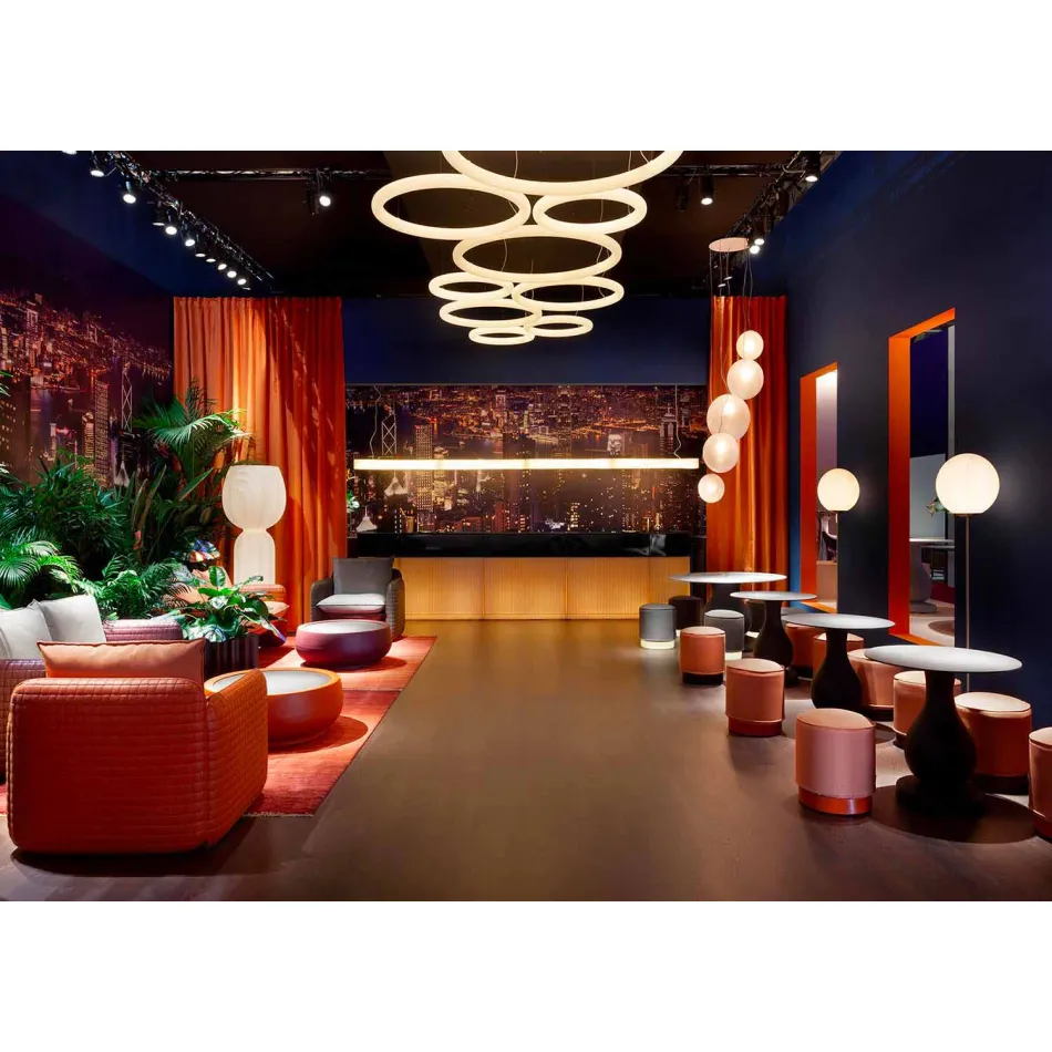 Mesa redonda de diseño clásico, Ø140 y tapa de HPL - Siglo XIX por Slide Viadurini