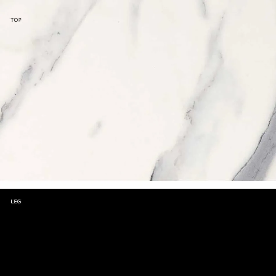 Mesa redonda de diseño clásico, Ø140 y tapa de HPL - Siglo XIX por Slide Viadurini