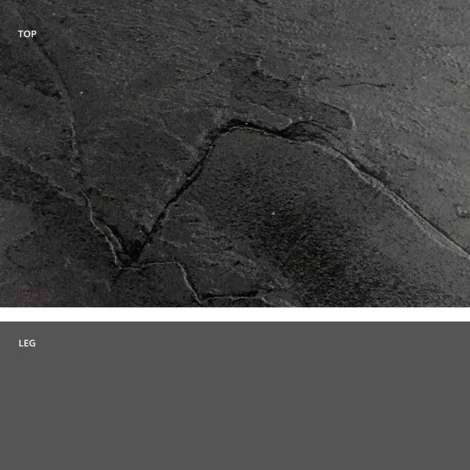 Mesa redonda de diseño clásico, Ø140 y tapa de HPL - Siglo XIX por Slide Viadurini