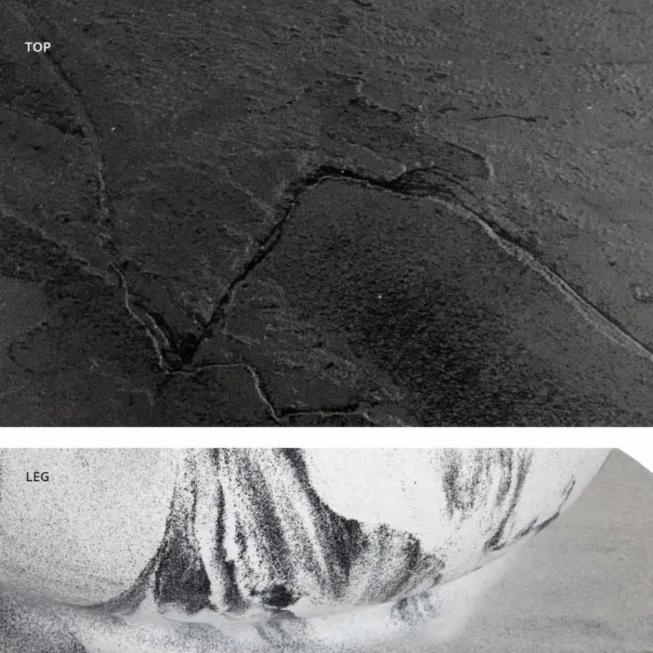 Mesa redonda de diseño clásico, Ø140 y tapa de HPL - Siglo XIX por Slide Viadurini