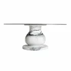 Mesa redonda de diseño clásico, Ø140 y tapa de HPL - Siglo XIX por Slide Viadurini