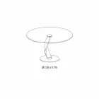 Mesa redonda de diseño moderno en vidrio extra claro hecho en Italia - Akka Viadurini