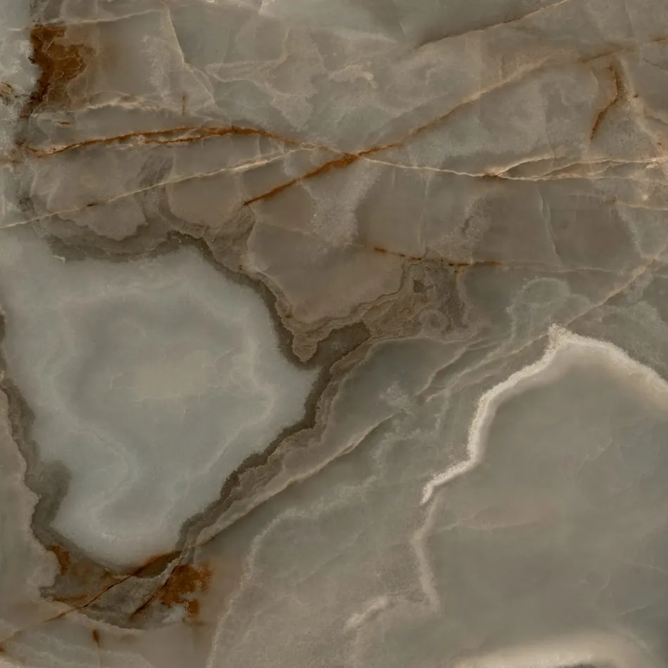 Mesa Redonda Fija de Cerámica y Acero Made in Italy - Tijeras Viadurini