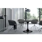 Mesa Redonda Moderna en Mármol de Carrara y Marquinia Made in Italy – Dollars Viadurini