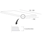 Mesa de comedor con tapa de roble descortezado Made in Italy - Pinocho Viadurini