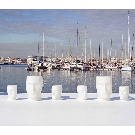 Mesa / taburete de exterior de diseño Adan by Vondom, en polietileno Viadurini