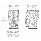Mesa / taburete de exterior de diseño Adan by Vondom, en polietileno Viadurini