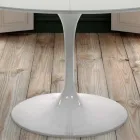 Mesa redonda extensible hasta 170 cm en laminado Made in Italy - Dollars Viadurini