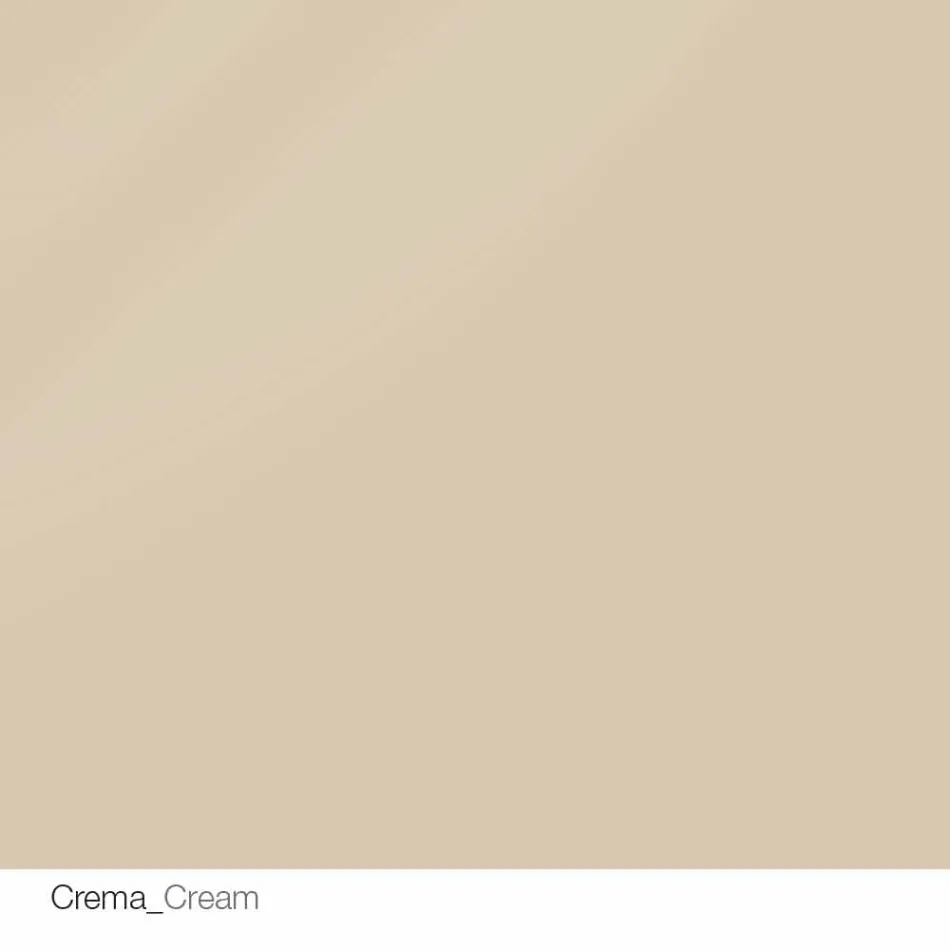 Mesa redonda de diseño d.120 con tapa de cristal fabricada en Italia Cristal Viadurini