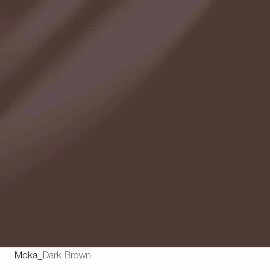 Mesa redonda de diseño d.120 con tapa de cristal fabricada en Italia Cristal Viadurini