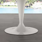 Mesa redonda de 120 cm de diámetro con tapa de mármol blanco de Carrara Rimini Viadurini