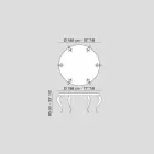 Mesa redonda de MDF de estilo contemporáneo y acero Luigi Viadurini