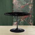 Eero Saarinen Mesa Tulip H 74 con Tapa de Mármol Marquinia Negro Made in Italy - Scarlet