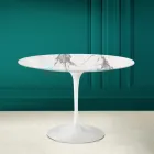 Mesa Tulip Eero Saarinen H 73 en Cerámica Invisible Select Made in Italy - Escarlata Viadurini