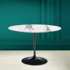 Mesa Tulip Eero Saarinen H 73 en Cerámica Invisible Select Made in Italy - Escarlata Viadurini