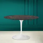 Mesa Tulip Eero Saarinen H 73 en Cerámica Noir Desire Made in Italy - Escarlata Viadurini