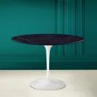 Mesa Tulip Eero Saarinen H 73 en Cerámica Noir Laurent Made in Italy - Escarlata Viadurini