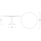 Mesa Tulip Eero Saarinen H 73 en Cerámica Pietra Gris Made in Italy - Escarlata Viadurini