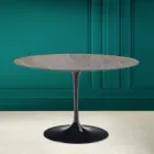 Mesa Tulip Eero Saarinen H 73 en Cerámica Pietra Gris Made in Italy - Escarlata Viadurini