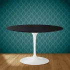 Mesa Tulip Eero Saarinen H 73 en Cerámica Sirius Made in Italy - Escarlata Viadurini