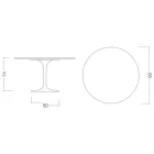 Mesa Tulip Eero Saarinen H 73 en Cerámica Sirius Made in Italy - Escarlata Viadurini