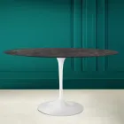 Mesa Tulip Eero Saarinen H 73 Ovalada en Cerámica Noir Desire Made in Italy - Escarlata Viadurini