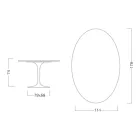 Mesa Tulip Eero Saarinen H 73 Oval en Cerámica Rem Made in Italy - Escarlata Viadurini