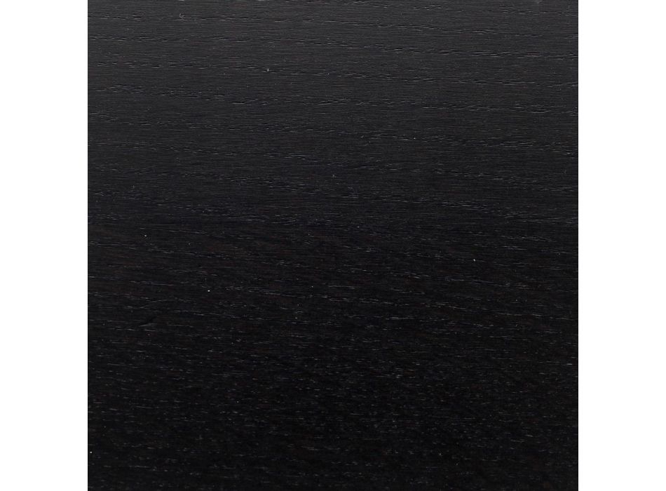 Mesa Tulip Eero Saarinen H 73 Ovalada de Roble Teñido Negro Made in Italy - Escarlata Viadurini