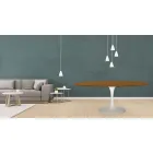 Eero Saarinen Mesa Tulip H 73 Ovalada en Roble Teñido de Nogal Claro Made in Italy - Escarlata Viadurini