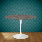 Mesa Tulip Eero Saarinen H 73 Redonda en Cerámica Kira Made in Italy - Escarlata Viadurini