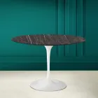 Mesa Tulip Eero Saarinen H 73 Redonda Cerámica Noir Desire Made in Italy - Escarlata Viadurini