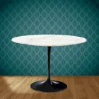 Mesa Tulip Eero Saarinen H 73 Redonda Cerámica Rem Made in Italy - Escarlata Viadurini