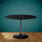 Mesa Tulip Eero Saarinen H 73 Redonda Cerámica Sirius Made in Italy - Escarlata Viadurini