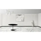 Eero Saarinen H 73 Mesa Tulipán Redonda en Laminado Líquido Negro Made in Italy - Escarlata Viadurini