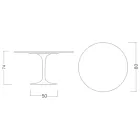 Mesa Tulip Eero Saarinen H 73 Redonda en Negro Absoluto Made in Italy - Escarlata Viadurini