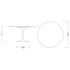 Mesa Tulip Eero Saarinen H 73 Redonda en Negro Absoluto Made in Italy - Escarlata Viadurini