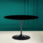 Mesa Tulip Eero Saarinen H 73 Redonda en Negro Absoluto Made in Italy - Escarlata Viadurini
