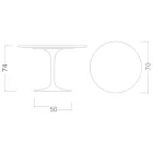 Eero Saarinen Mesa Tulip H 74 con Tablero Laminado Líquido Negro Made in Italy - Escarlata Viadurini