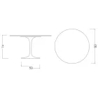 Mesa Tulipán de Eero Saarinen, 74 cm de altura, cerámica Moonè, fabricada en Italia - Escarlata Viadurini
