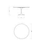 Mesa Tulipán Eero Saarinen H 74 en Cerámica Morpheus Made in Italy - Escarlata Viadurini