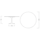 Mesa Tulip Eero Saarinen H 74 en Mármol Arabescato Made in Italy - Escarlata Viadurini