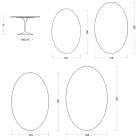 Mesa Tulipán de Eero Saarinen, 74 cm de altura, ovalada, en laminado líquido, fabricada en Italia - Escarlata Viadurini