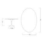 Mesa Tulip Eero Saarinen H 74 Ovalada en Laminado Líquido Negro Made in Italy - Escarlata Viadurini