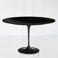 Mesa Tulip Eero Saarinen H 74 Ovalada en Laminado Líquido Negro Made in Italy - Scarlet