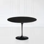 Mesa Tulip Saarinen H 73 Extensible en Laminado Líquido Negro Made in Italy - Escarlata Viadurini