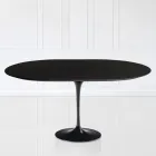 Mesa Tulip Saarinen H 73 Extensible en Laminado Líquido Negro Made in Italy - Escarlata Viadurini