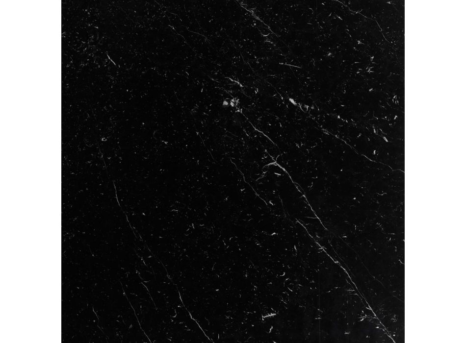 Mesa Tulip Saarinen Alt. 73 con tablero redondo de mármol negro Marquinia Made in Italy - Escarlata Viadurini