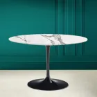 Mesa Tulip Saarinen H 73 Redonda Cerámica Invisible Select Made in Italy - Escarlata Viadurini