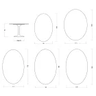 Mesa Tulipán de Saarinen, 74 cm de altura, en cerámica Florim blanca - Escarlata Viadurini